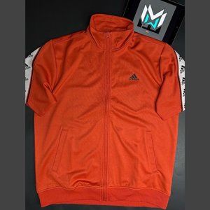 Adidas Taped Short Sleeve Track Top Men’s Sizes IB8414 Red